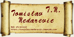 Tomislav Medarević vizit kartica